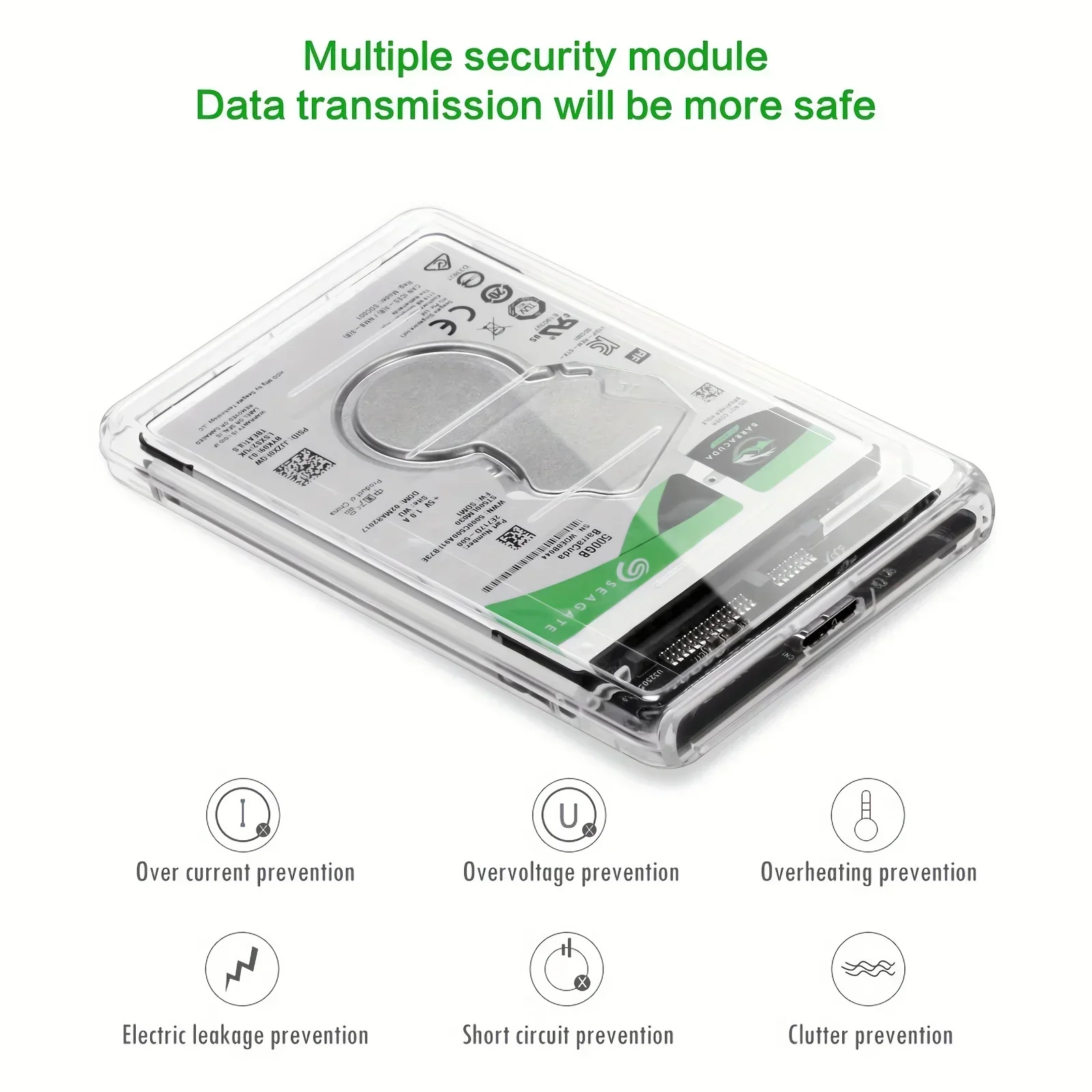 2.5 Inch Transparent HDD Enclo - đánh giá và giá Portable Ssd Enclosure