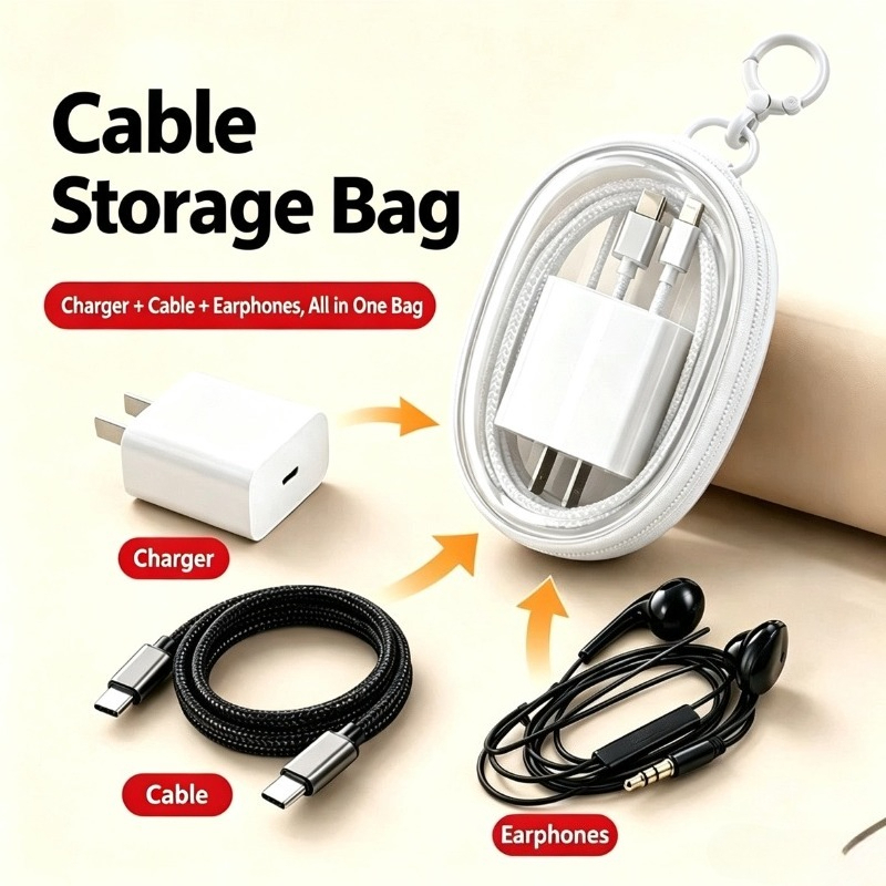 Portable Travel Waterproof Dat - đánh giá và giá Travel Cable Organizer