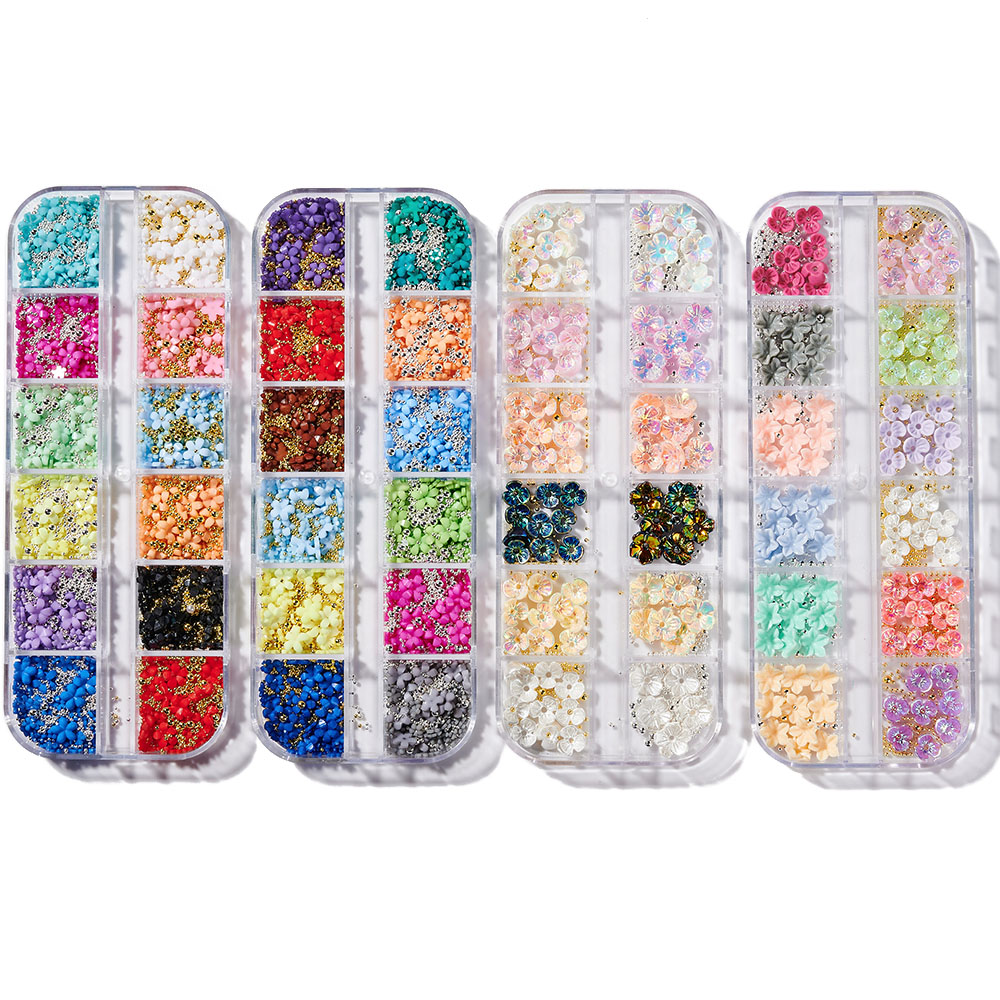 12 Grids Acrylic Flower Mixed  - đánh giá và giá Tech Accessories Box
