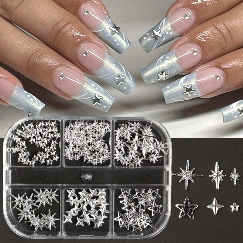 Metal Silver Star Nail Rivet S - đánh giá và giá Tech Accessories Box