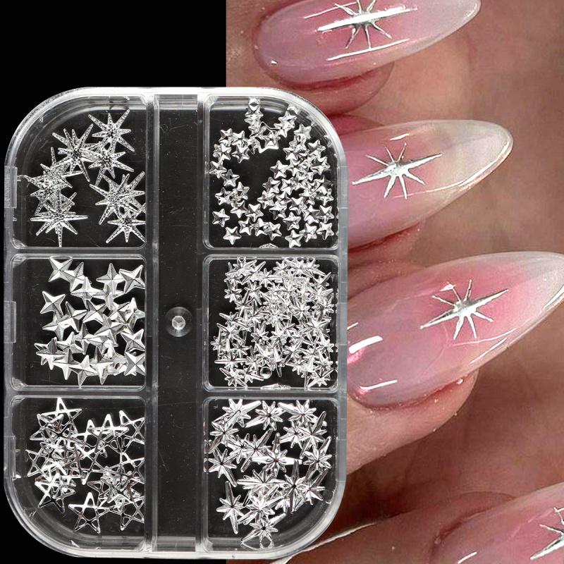 Metal Silver Star Nail Rivet S - đánh giá và giá Tech Accessories Box
