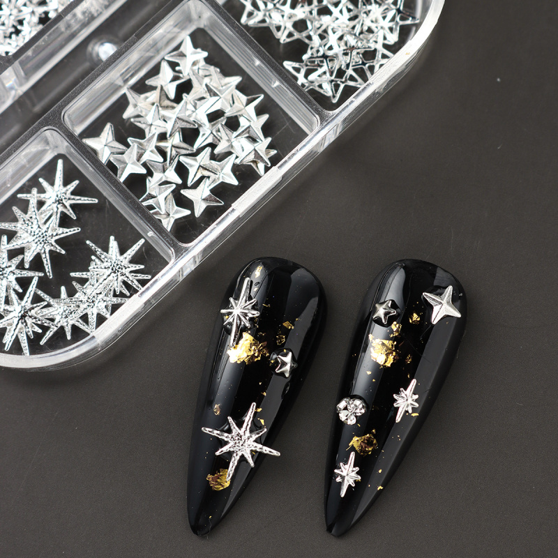 Metal Silver Star Nail Rivet S - đánh giá và giá Tech Accessories Box