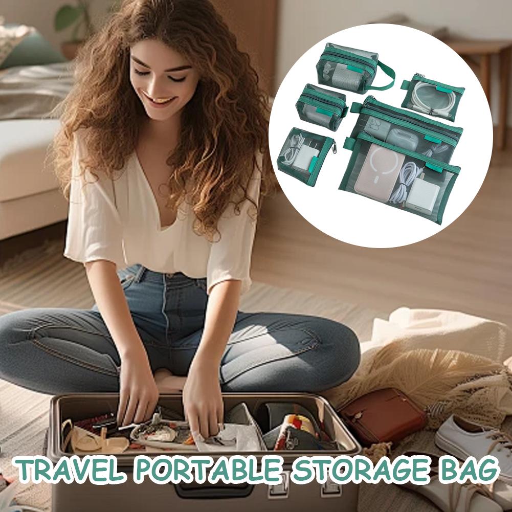 6Pcs Mesh Zipper Storage Bag S - đánh giá và giá Travel Cable Organizer