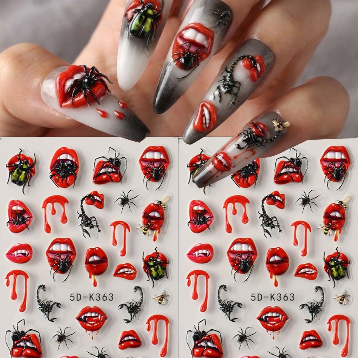 2Pcs 5D Embossed Halloween & D - đánh giá và giá Quirky Tech Accessories