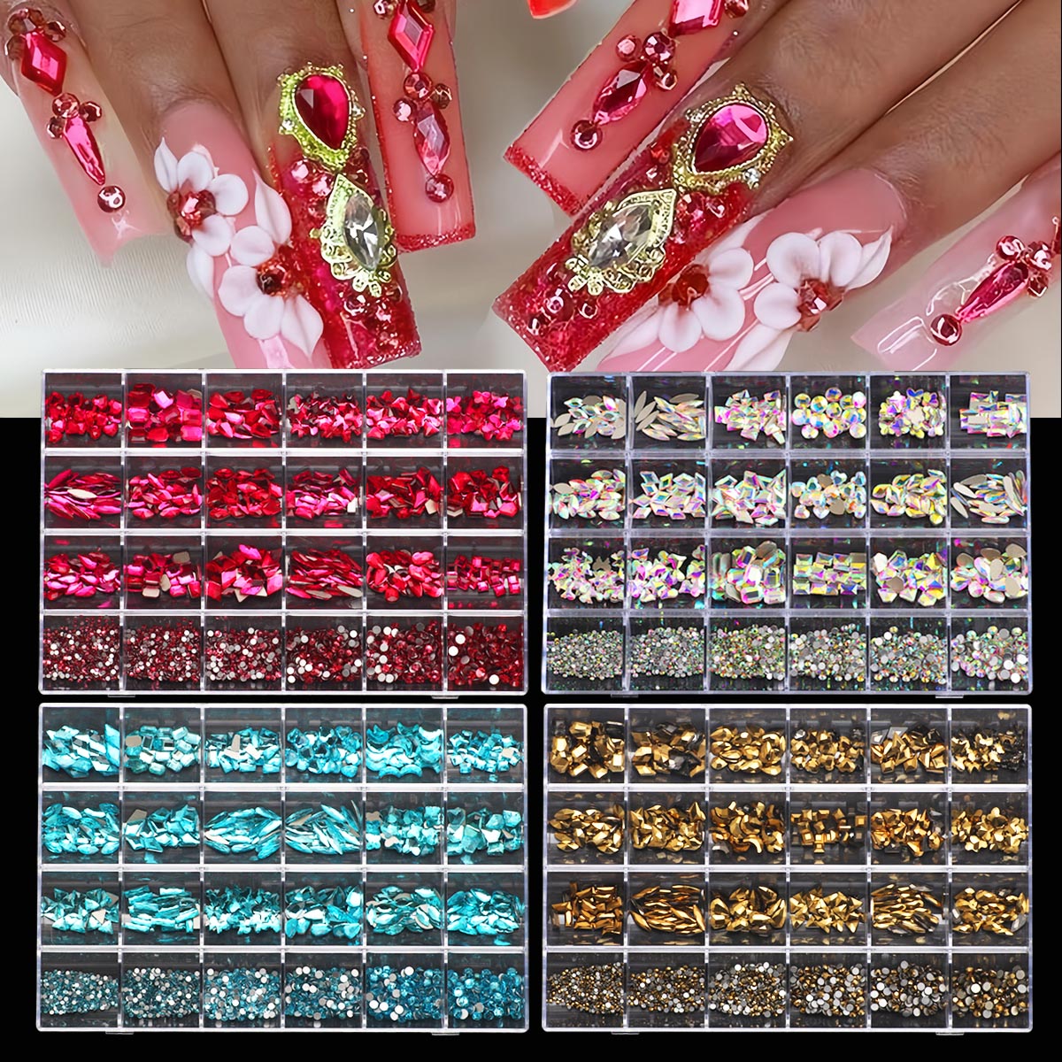 1 Box of Multi -Shaped 3D Nail - đánh giá và giá Tech Accessories Box