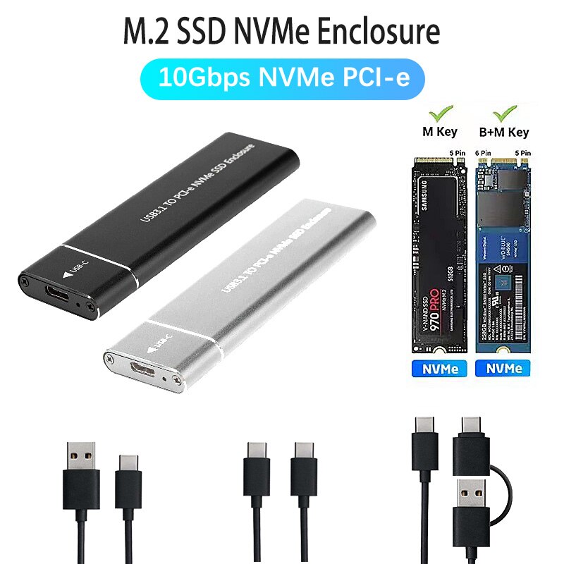 USB3.1 M.2 NVME SSD Enclosure  - đánh giá và giá Portable Ssd Enclosure
